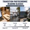 GHDBFMB Progressive Reading Glasses Photochromic Zero on Top Multifocus Readers TR90 Multifocal Transition Sunglasses 1.0 view 2