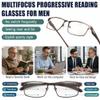GHDBFMB Progressive Reading Glasses Photochromic Zero on Top Multifocus Readers TR90 Multifocal Transition Sunglasses 1.0 view 3
