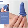 PartyKindom 10pcs Blue Breathable Sports Finger Protectors Reusable Tubular Finger Sleeves Soft Elastic Support Bandages for Athletic Injury Prevention view 4