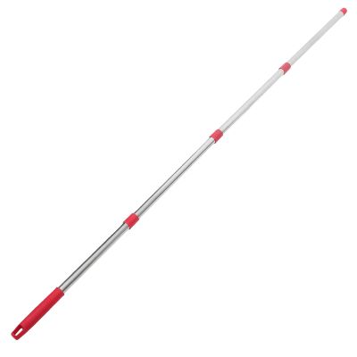 BIUDECO Stainless Steel Mop Handle Replacement Rod Stick, 4-Section Detachable Broom Pole Extension for Floor Cleaning, Sturdy Mop Head Replacement Accessory for Hardwood and Tile Floors