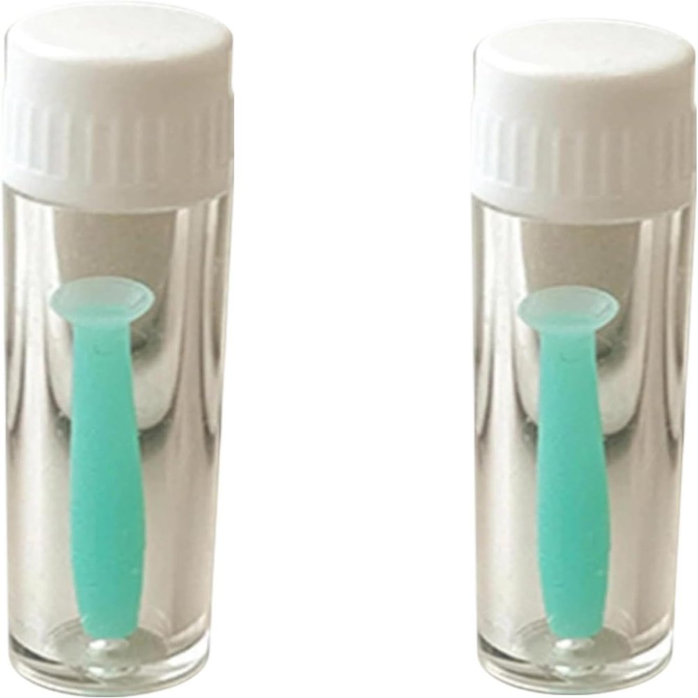 2Pcs Green Contact Lens Remover Tool, Silicone Plunger for Soft and Hard Lenses, Multipurpose Accessory Soft Contact Lens Helper Tool