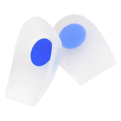 SHINYPASING Silicone Heel Cups and Pads for Heel Relief Shock Absorbing XL Size 43-47 Anti-Slip Silicone Inserts and Blister Prevention in Shoes