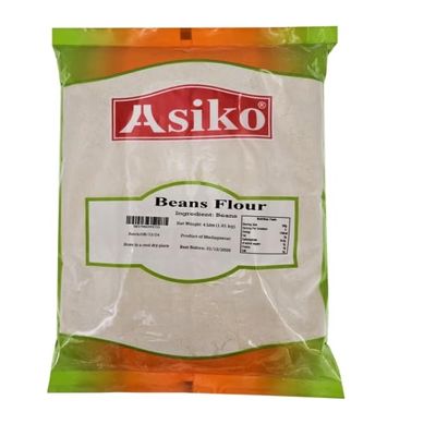 Asiko Beans Flour 4lbs Premium Peeled Bean Flour for Moi-Moi, Akara, Kwose & Gbegiri Finely Milled, Smooth Texture, 100% Natural Nigerian Bean Flour PLUS 5 NIREDS FOODS moin moin cooking pouch.