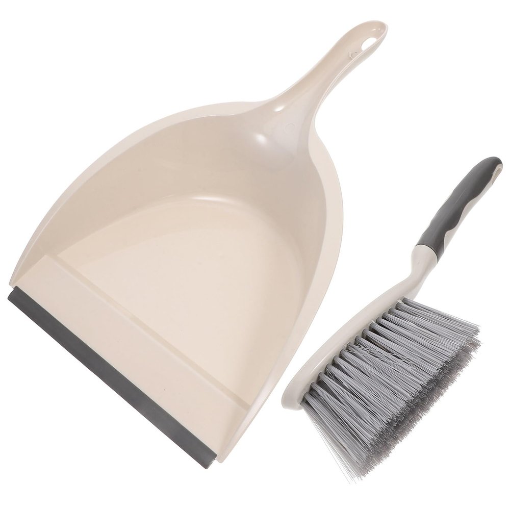 BESTYASH Mini Broom and Dustpan Set Small Plastic Brush and Dust Pan with Handle for Home Floor and Pet Hair Cleaning Desktop Use