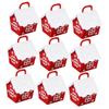 PartyKindom 20pcs Christmas Little Red House Candy Boxes Holiday Paper Storage Containers Festive Treat Packaging for Party Favors and Giving view 1