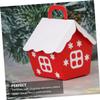 PartyKindom 20pcs Christmas Little Red House Candy Boxes Holiday Paper Storage Containers Festive Treat Packaging for Party Favors and Giving view 4