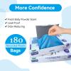 Dergik Sanitary Napkin Disposal Bags (180 counts), Scented | for Pads, Tampons, Diapers, Liners, Wipes, Incontinence| No Mess, Odor-Free, Disposable Hygiene Bags, Blue view 3