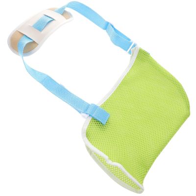 JOYOFREELY Arm Sling for Broken Forearm, Elbow Supporter with Adjustable Shoulder Strap, Breathable Green Forearm Immobilizer for (size S) Random Color