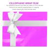 LABRIMP 40cm Wide Purple Cellophane Wrap Roll Floral Packing Film Wrapping Paper for Flower Bouquets and Craft Decorations view 3