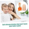 COHEALI Silicone Toothbrush 3pcs for Infants Oral Care Tongue Brush Soft Bristles Safe Newborn Tongue Cleaner Dental Hygiene Tool view 3