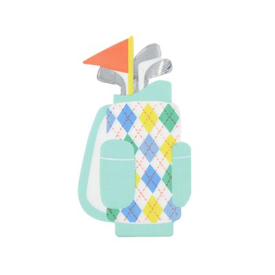 Meri Meri Golf Napkins (Pack of 16), Sports Party Decorations, Paper Napkins, Disposable