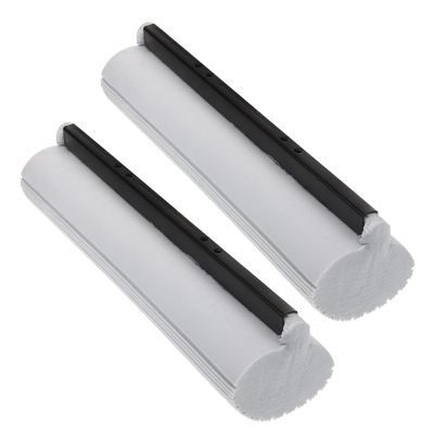 NOLITOY 2pcs Absorbent Sponge Mop Head Replacement 33cm Grey Roller Refills for Bathroom Kitchen Garage Home Cleaning