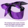 Healeved 2pcs Lightweight Satin Eye Mask Set, Adjustable Breathable Eyeshade for Travel, Meditation, and Napping, Comfortable Black-Purple and Black-White Sleep Covers view 3
