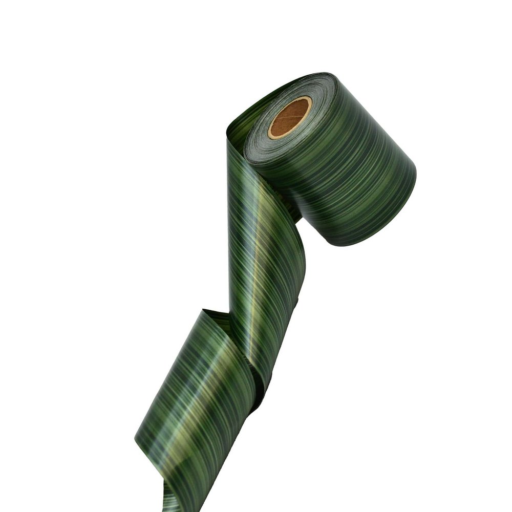 10cmx50m Leaves Pattern Ribbon Recyclable Pp Gift Wrapping for Bouquets and Wedding Party Decoration Flower