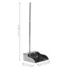 JOYOFREELY Heavy Duty Stainless Steel Upright Dust Pan Large Wide Long Handled Trash Shovel for Home and Commercial Cleaning view 2
