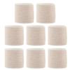 INOOMP 8pcs Athletic Elastic Bandages Wraps with Hook and Loop, 5cm X 4.5m Yellow Compression Muscle Tape for Sports Injury Support, Breathable Adjustable Fixation for Knee Elbow Wrist view 1