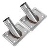 Garneck 2pcs Mop Pole Extension Threaded Adapter Tips Stainless Steel Connectors for 25mm Diameter Handles Replacement Kit for Home Office and Commercial Cleaning view 1