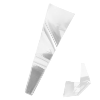 NUSITOU 100pcs Single Rose Sleeve Flower Wrapping Bags Bouquet Packing Sleeves for Florists Wedding Birthday Wrap