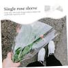 NUSITOU 100pcs Single Rose Sleeve Flower Wrapping Bags Bouquet Packing Sleeves for Florists Wedding Birthday Wrap view 4