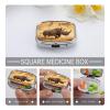 Rhino Pill Box 2 Compartment Decorative Metal Pill Case for Pocket Or Purse Travel Portable Medicine Box Pill Container Organizer for Vitamins Fish Oils Supplements view 4