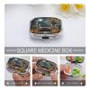 Pumpkin Tree and Car Pill Box 2 Compartment Decorative Metal Pill Case for Pocket Or Purse Travel Portable Medicine Box Pill Container Organizer for Vitamins Fish Oils Supplements view 4