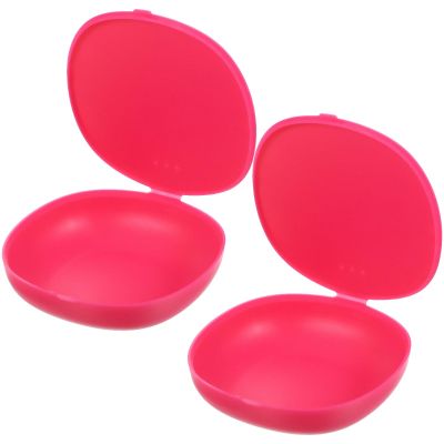 Anneome Storage Box 2pcs Pink Plastic Travel Case Reusable Breathable Holder for Womens Period Cups Organizer