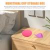 Anneome Storage Box 2pcs Pink Plastic Travel Case Reusable Breathable Holder for Womens Period Cups Organizer view 3