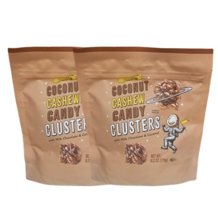 Coconut Cashew Candy Clusters 6.3 oz pack of 2 (2 Pack, Coconut Cashew)