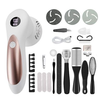 13 Piece Setof Electric Foot Grinder for Removing Calluses, Washing with Water, and Digital Foot Trimmer