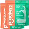 (2 Pack) ~ Plackerrs Micro Mint Dental Floss Picks ~ 300 Count Each view 1