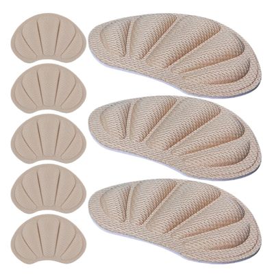 ibasenice 4 Pairs Self-Adhesive Heel Inserts and Cushions for Men and Women Skin Color Anti-Slip Heel Protectors for Loose Or Too Big Shoes Back for Blister Prevention and Shock