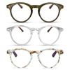 2SeeLife 3-Pack Large Round TR-90 Reading Glasses for Men & Women Medium-Large Fit, Durable, Spring Hinges, Blue Light Readers, Green, Clear, Aqua Blue, +2.75 view 1