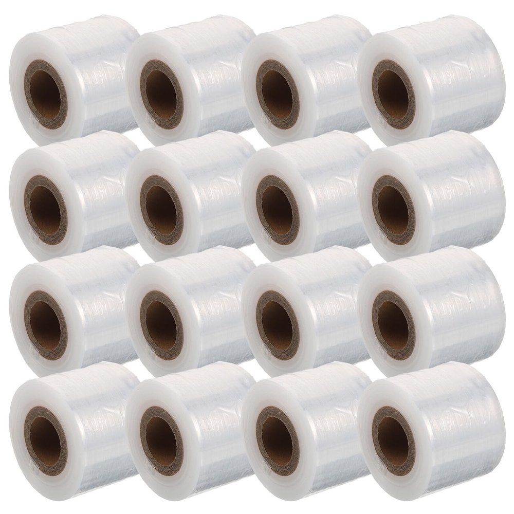 ibasenice 16 Rolls Mini Stretch Film Roll 5cm Broad Food-grade Cling Wrap for Takeout Packaging and Kitchen Fresh-keeping Plastic Stretchy Food Wrap for Secure Food Storage