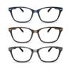 2SeeLife 3-Pack Wood Tone TR-90 Reading Glasses for Men Medium-Wide Fit, Durable & Sturdy Frame, Spring Hinges, Premium Readers, Blue, Brown, Gray, +1.75 view 1