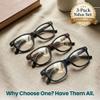 2SeeLife 3-Pack Wood Tone TR-90 Reading Glasses for Men Medium-Wide Fit, Durable & Sturdy Frame, Spring Hinges, Premium Readers, Blue, Brown, Gray, +1.75 view 2