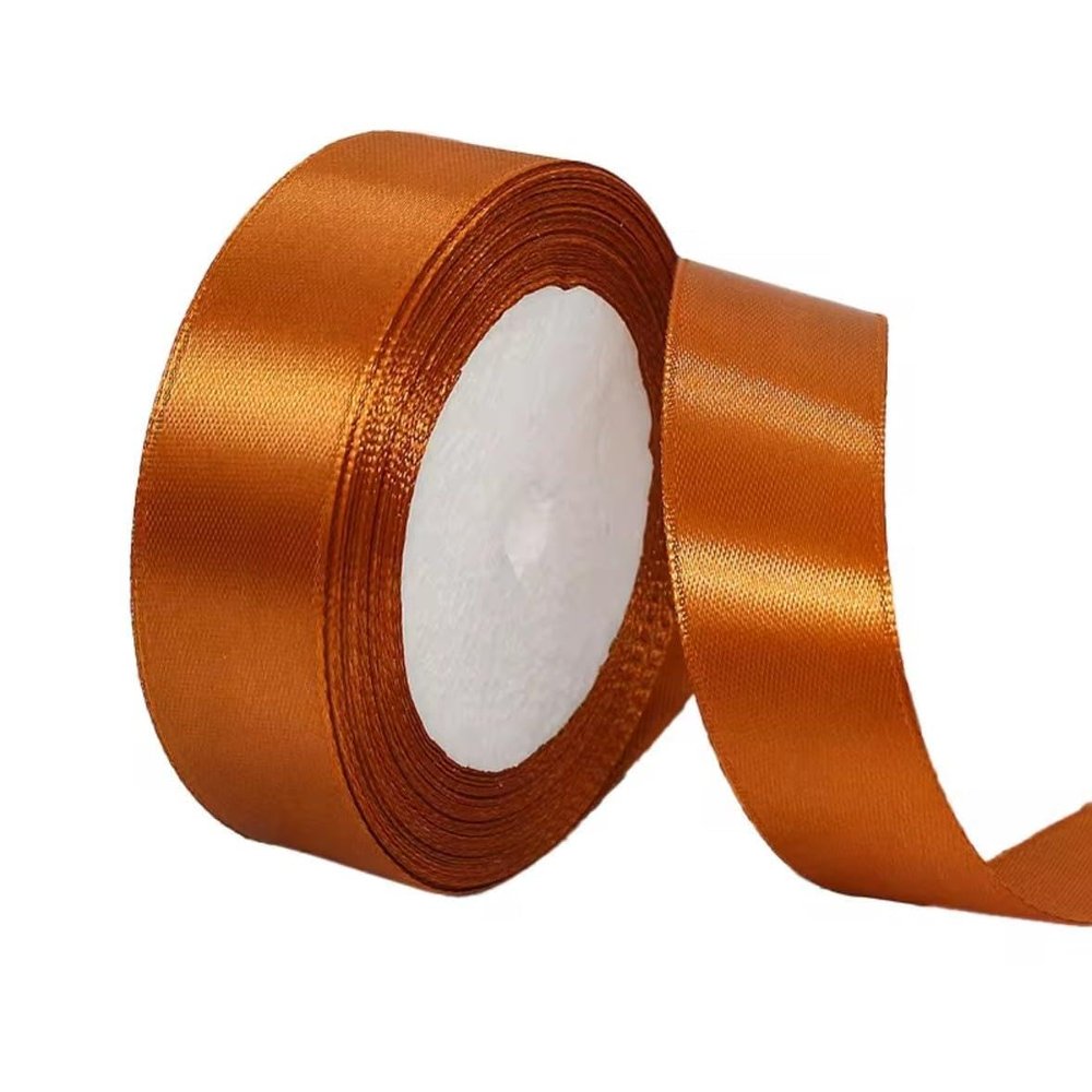 Satin Ribbon,1 Continuous 25 Yards | Smooth & Glossy Finish | Decorative Ribbon | Crafts | Weddings | Use for Bows | Bouquet, Christmas Gift |Wrapping | Floral Arrangement (Copper #117)