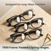 2SeeLife 3-Pack Wood Tone TR-90 Reading Glasses for Men Medium-Wide Fit, Durable & Sturdy Frame, Spring Hinges, Premium Readers, Blue, Brown, Gray, +2.50 view 4
