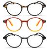 2SeeLife 3-Pack Small Round Reading Glasses for Men & Women Narrow-Medium Fit, Sturdy Frame, Spring Hinges, Premium Retro Readers, Brown Tortoise, Brown, Black, +1.25 view 1