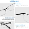 Ryegis 3 Pack Men's Bifocal Reading Glasses, Anti Blue Light Half Frame Spring Hinge Readers 3.0 view 4