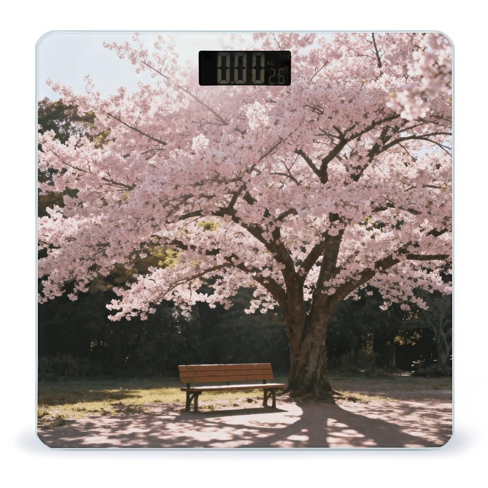 Cherry Blossoms Bathroom Scale Bright Liquid Crystal Screen Weight Scale Digital Scale for Home Bedroom Accurate Bathroom Body Scales for Body Weight Pet