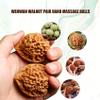 verdawave Wenwan Walnut Pair Chinese Hand Massage Balls Natural Fidget Stress Relief Hand Rolling Exercise Artificial Matched Like Twins with Gift Box Cleaning Brush Gloves 1.8-2.0in view 3