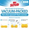 Mr. Scrub Sponges Kitchen Dish Sponge for Washing Dishes Cleaning Kitchen, 8 Pack, Non Scratch, Rough Scrubbers Side for Non-Stick Cookware, Soft Microfiber Scrub Side for Dishes, Multicolor view 4