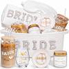 Zopeal Bridal Shower Gifts Basket for Bride to Be, Bride Gift Basket with Cup and Bridal Accessories, Bachelorette Party Engagement Wedding Keepsake Gift for Future Mrs, Wife(Pearl) view 1
