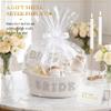 Zopeal Bridal Shower Gifts Basket for Bride to Be, Bride Gift Basket with Cup and Bridal Accessories, Bachelorette Party Engagement Wedding Keepsake Gift for Future Mrs, Wife(Pearl) view 3