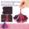 2Pcs 3D Printed Sensory Fidgets for Adults, Fidget Star Expandable 4.6 Inch Star Spiral with Handles, Fractal Stress Relief Gadget for Office Desk, Anxiety Relief Gifts for Men Women with ADHD view 3