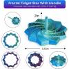2Pcs 3D Printed Sensory Fidgets for Adults, Fidget Star Expandable 4.6 Inch Star Spiral with Handles, Fractal Stress Relief Gadget for Office Desk, Anxiety Relief Gifts for Men Women with ADHD view 4