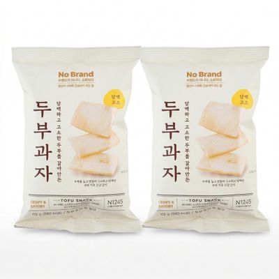 BENEPISYO Korean Tofu Crackers Snack, Nutty Baked Tofu Biscuits, Crispy Savory K-Snack, 7.9 oz, 2 Pack, 2