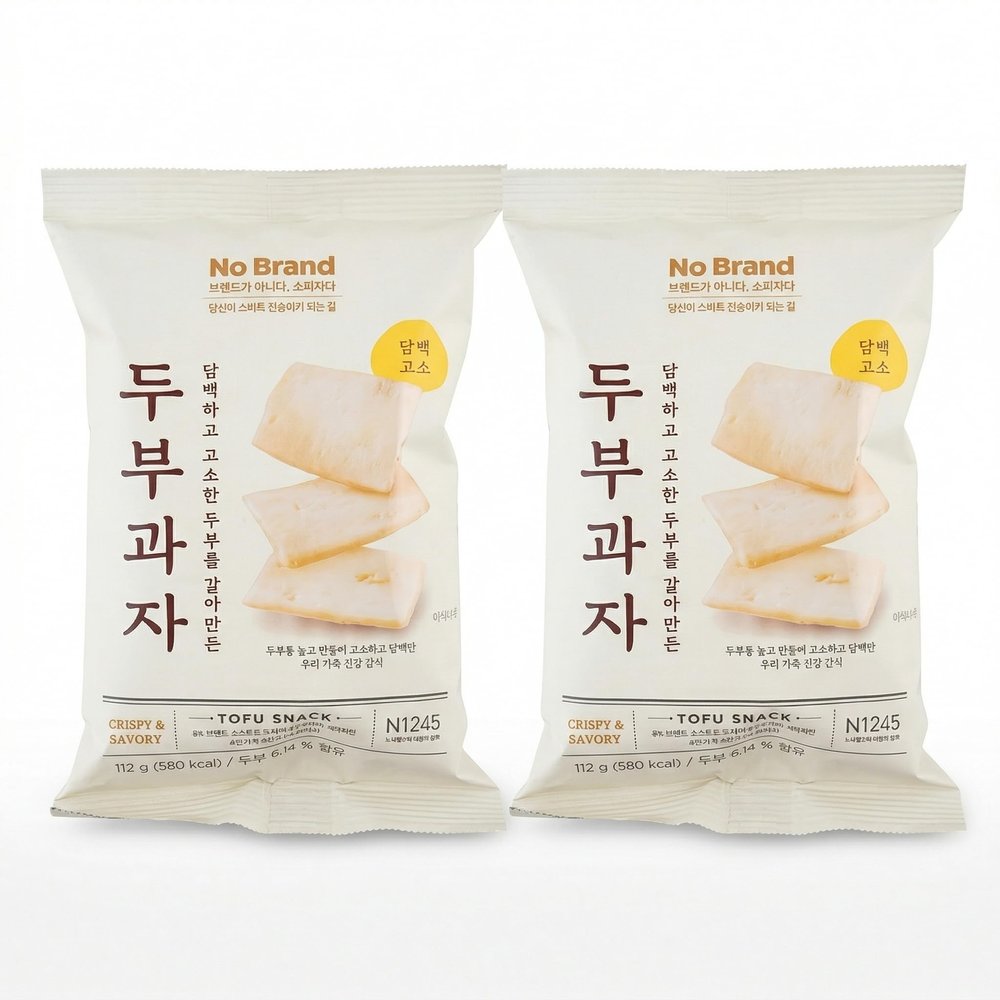 BENEPISYO Korean Tofu Crackers Snack, Nutty Baked Tofu Biscuits, Crispy Savory K-Snack, 7.9 oz, 2 Pack, 2