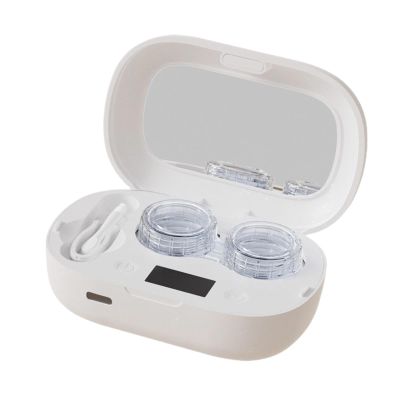 Contact Lens Cleaner Machine - Deep Cleaning Portable Ultrasonic | Hard Contact Lens Cleaner Case,for Travel Outdoor Camping Vacation Home School Dorm Office Apartment