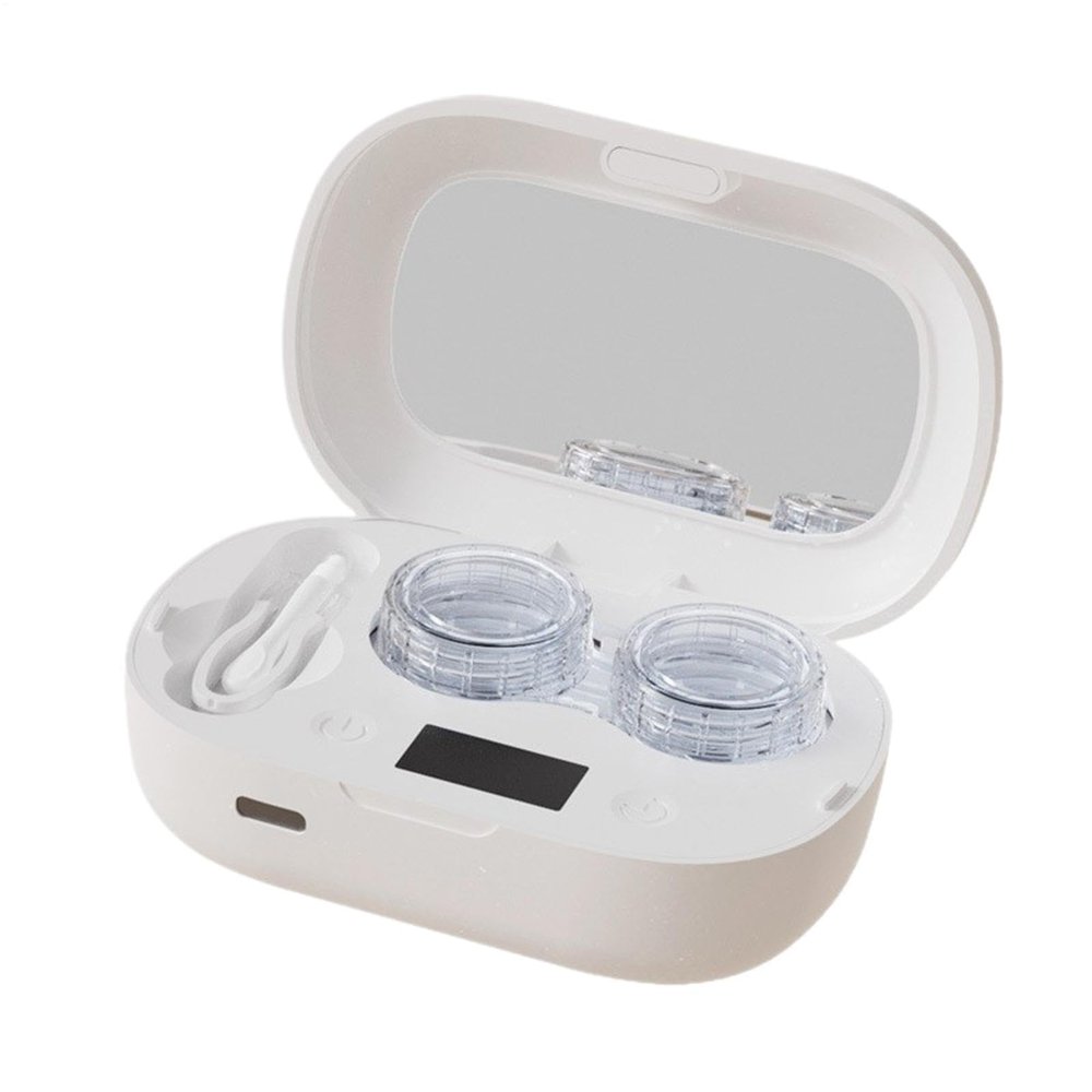 Contact Lens Cleaner Machine - Deep Cleaning Portable Ultrasonic | Hard Contact Lens Cleaner Case,for Travel Outdoor Camping Vacation Home School Dorm Office Apartment